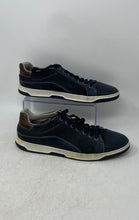Load image into Gallery viewer, Bull Boxer Mens Blue Leather Round Toe Low Top Lace-Up Sneaker Shoes Size 11
