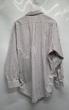 Load image into Gallery viewer, Brooks Brothers Mens White Black Striped Long Sleeve Collared Dress Shirt Sz 16
