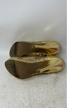 Load image into Gallery viewer, Bongo Womens Gold Tone With Glitter Stiletto Heel Ankle Booties Size 10
