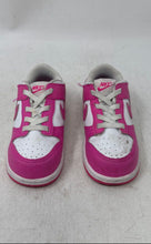 Load image into Gallery viewer, Nike Kids Dunk Low White Pink Round Toe Lace-Up Sneaker Shoes Size 8C
