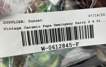 Load image into Gallery viewer, Vintage Ceramic Papa Hemingway Harry H R Stoneback Old Man Pipe Newspaper Statue
