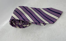 Load image into Gallery viewer, Hugo Boss Mens Purple Striped Print Tailored Adjustable Formal Designer Tie
