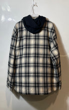 Load image into Gallery viewer, Darius Rucker Mens Black White Plaid Miami Hurricanes Hooded Jacket Size XL
