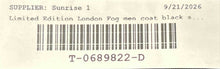 Load image into Gallery viewer, London Fog Mens Black Long Sleeve Limited Edition Belted Trench Coat Size 44L
