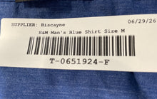 Load image into Gallery viewer, H&amp;M Mens Blue Slim Fit Long Sleeve Collared Button-Up Shirt Size Medium
