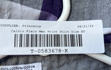 Load image into Gallery viewer, Calvin Klein Mens Multicolor Printed Cotton Long Sleeve Button-Up Shirt Size XS
