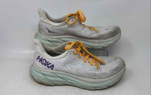 Load image into Gallery viewer, Hoka One One Womens Clifton 8 1119394 BDBW White Yellow Sneaker Shoes Size 9B
