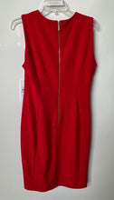 Load image into Gallery viewer, Calvin Klein Womens Red Sleeveless Sheath Dress Size 10 With Tag
