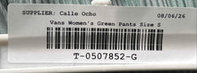 Load image into Gallery viewer, Vans Womens Green Ribbed Drawstring Elastic Waist Trouser Pants Size Small
