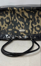 Load image into Gallery viewer, Jessica Simpson Womens Brown Black Animal Print Top Handle Satchel Handbag

