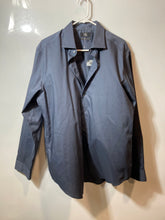 Load image into Gallery viewer, Calvin Klein Mens Blue Slim Fit Non Iron Stretch Dress Shirt Size L 16.5
