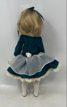 Load image into Gallery viewer, Vintage Bobbie &amp; Bill Schlegel Girl In Green And White Dress Porcelain Doll
