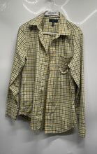 Load image into Gallery viewer, Banana Republic Mens Multicolor Plaid Slim Fit Dress Shirt Size S 14-14.5 32/33
