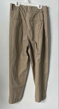 Load image into Gallery viewer, Zara Womens Taupe Pockets Zip Pleated Wide-Leg Trouser Pants Size Small
