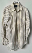 Load image into Gallery viewer, Ralph Lauren Mens Off-White Cotton Long Sleeve Collared Dress Shirt Size 16/34
