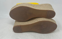 Load image into Gallery viewer, Kate Spade New York Womens Tenley Beige Yellow Wedge Heel Mule Sandals Size 7M
