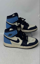 Load image into Gallery viewer, Nike Boys Air Jordan 1 Retro High Blue White Lace-Up Sneaker Shoes Size 7Y
