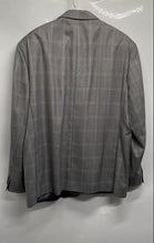 Load image into Gallery viewer, Michael Kors Mens Gray Plaid Notch Collar Long Sleeve Two-Button Blazer Size 48R
