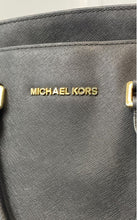 Load image into Gallery viewer, Michael Kors Womens Selma Black Leather Double Handle Satchel Handbag
