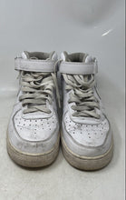 Load image into Gallery viewer, Nike Mens Air Force 1 Mid '07 White Leather Lace-Up Sneaker Shoes Size 12
