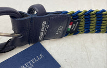 Load image into Gallery viewer, Brettell &amp; Braces Vera Pelle Mens Blue Green Adjustable Woven Belt With Tags
