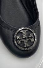Load image into Gallery viewer, Authentic Tory Burch Womens Black Slip-On Ballet Flats Size 6.5M Damaged
