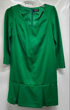Load image into Gallery viewer, Alonso Womens Green V-Neck Long Sleeve Back Zip Mini Dress Size N/S
