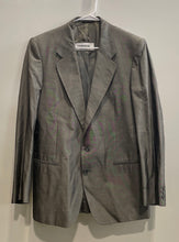 Load image into Gallery viewer, Bocchese Mens Gray Silk Single-Breasted Long Sleeve Two Button Blazer Size 50

