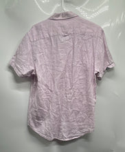 Load image into Gallery viewer, Denim &amp; Flower Mens Pink Linen Short Sleeve Button-Up Shirt Size Medium

