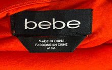 Load image into Gallery viewer, Bebe Womens Red Off The Shoulder Back Zip Bodycon Dress Size Medium
