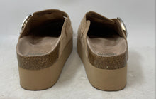 Load image into Gallery viewer, Madden NYC Womens Beige Suede Slip-On Platform Clog Sandals Size 6
