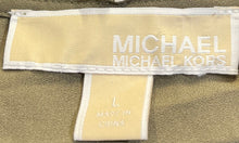 Load image into Gallery viewer, Michael Kors Womens Green Long Sleeve Front Pockets Wrap Blouse Top Size Large

