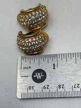 Load image into Gallery viewer, Authentic Swarovski Women's Gold-Tone Pave Crystal Earrings
