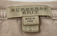 Load image into Gallery viewer, Authentic Burberry Brit Womens Beige Cotton Long Sleeve T-Shirt Size S Worn
