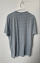 Load image into Gallery viewer, Hugo Boss Mens Blue Gray Striped Short Sleeve V-Neck Regular Fit T-Shirt Size XL
