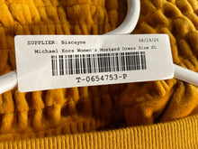 Load image into Gallery viewer, Michael Kors Womens Mustard Long Sleeve Smocked Waist Blouse Top Size XL
