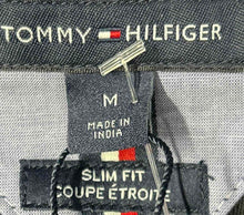 Load image into Gallery viewer, Tommy Hilfiger Mens Black Striped Print Cotton Slim-Fit Polo Shirt Sz M With Tag
