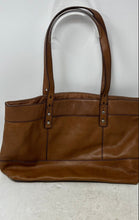 Load image into Gallery viewer, Fossil Womens Brown Leather Inner Pockets Double Handle Shoulder Handbag
