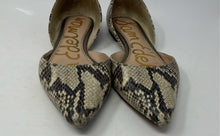 Load image into Gallery viewer, Sam Edelman Womens Rodney Gray Black Snakeskin Print D&#39;Orsay Flats Shoes Sz 5.5
