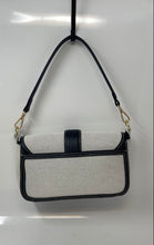 Load image into Gallery viewer, Nine West Womens Gray And Black Detachable Crossbody Strap Shoulder Handbag
