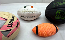 Load image into Gallery viewer, Lot Of 8 Pcs Assorted Multicolor Mixed Variety Footballs And Basketballs w/ Bag
