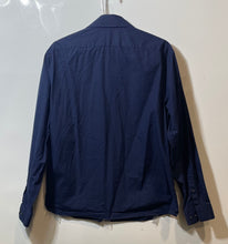 Load image into Gallery viewer, Calvin Klein Mens Blue Printed Long Sleeve Collared Dress Shirt Size L

