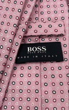 Load image into Gallery viewer, Hugo Boss Mens Multicolor Geometric Print Silk Adjustable Long Designer Tie
