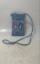 Load image into Gallery viewer, Disney Girls Blue Stitch &amp; Angel Initial Leather Lined Phone Crossbody Bag
