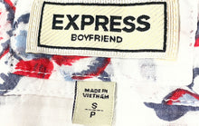Load image into Gallery viewer, Express Womens Multicolor Floral Long Sleeve Boyfriend Button-Up Shirt Size S
