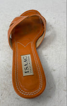 Load image into Gallery viewer, Isaac Mizrahi Womens Orange Leather Open Toe Slip-On Slide Sandals Size 9M

