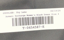 Load image into Gallery viewer, Armani Exchange Womens Black Round Neck Sleeveless Back Zip A-Line Dress Size 4
