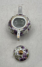 Load image into Gallery viewer, Multicolor Floral Pattern Scroll Handle Lidded Teapot With Gold Trim
