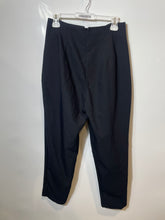 Load image into Gallery viewer, Zara Womens Black Flat Front Pockets Comfort Straight Leg Dress Pants Size L
