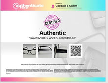 Load image into Gallery viewer, Authentic Swarovski Women's Black Glasses With Crystal Accents

